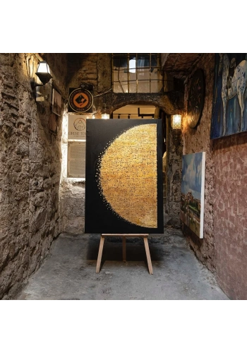 Kafirun, Felak, Nas ve İhlas suresini güneş tasarımıyla yazdığımız modern kaligrafik eserimiz! 80x100cm