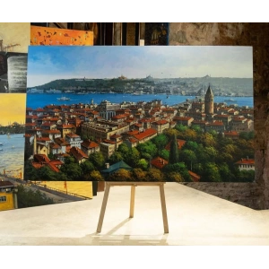 İstanbul Tarihi Yarımada Galatadan Sarayburnu Manzarası 120x200cm Dijital Baskı