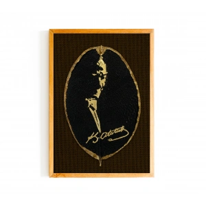 Mustafa Kemal Ataturk Leaf Art