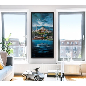 Aya Sofya İstanbul Yağlı Boya Kanvas Tablo 60x120 cm