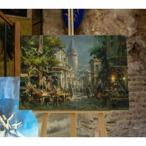 Galata Tower Istanbul Oil Painting