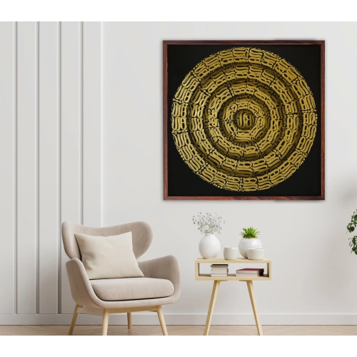 3 Boyutlu Hiç Modern İslami Hat Kanvas Tablo 100x100 cm