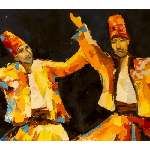 3 Whirling Dervishes on Dhikr Wall Art 60X120