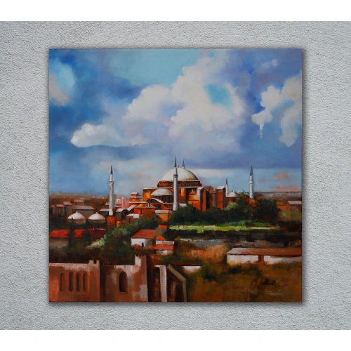 Aya Sofya Cami İstanbul Manzarası 100x100cm