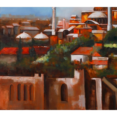 Aya Sofya Cami İstanbul Manzarası 100x100cm