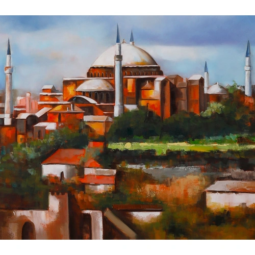 Aya Sofya Cami İstanbul Manzarası 100x100cm