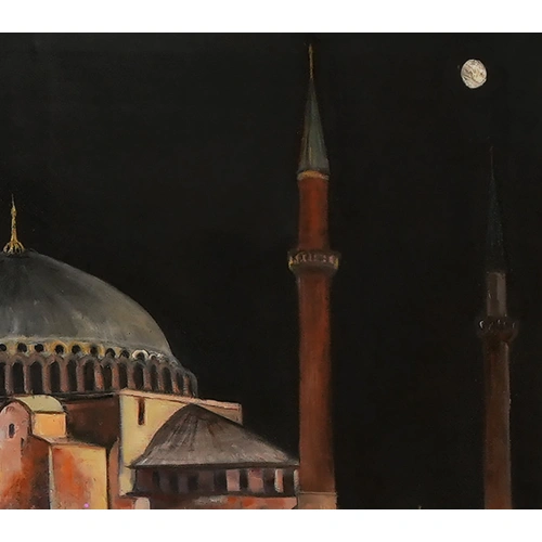 Aya Sofya İstanbul Yağlı Boya Kanvas Tablo 120x120cm