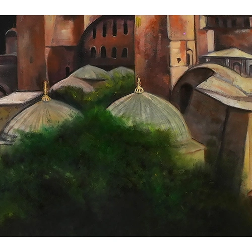 Aya Sofya İstanbul Yağlı Boya Kanvas Tablo 120x120cm