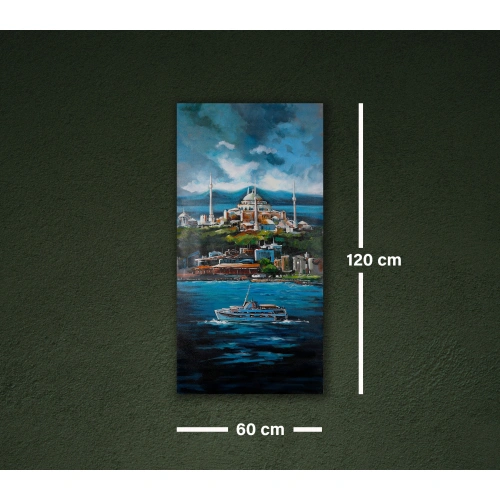 Aya Sofya İstanbul Yağlı Boya Kanvas Tablo 60x120 cm