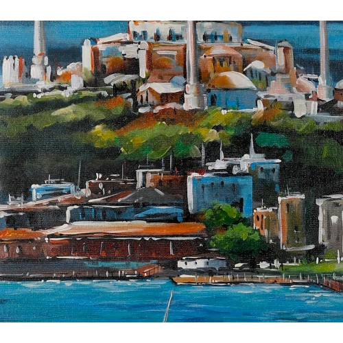 Aya Sofya İstanbul Yağlı Boya Kanvas Tablo 60x120 cm