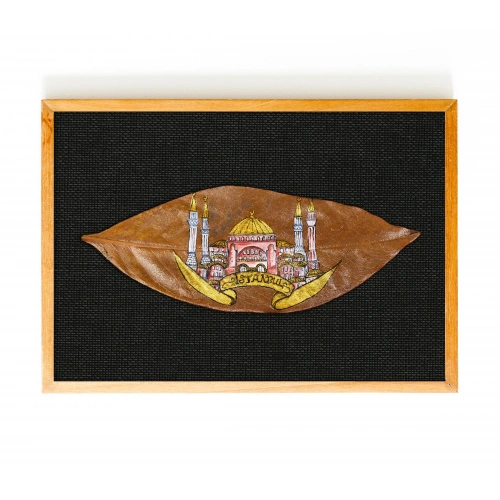 Ayasofya İstanbul Yaprak Üzerine Minyatür Sanatı 15x20 cm