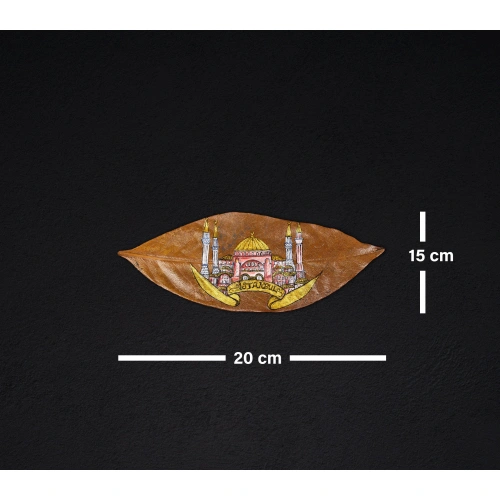 Ayasofya İstanbul Yaprak Üzerine Minyatür Sanatı 15x20 cm