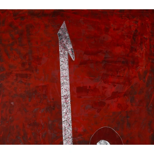 Elif Vav Ayetel Kürsi Kırmızı Tablo 70x100 cm