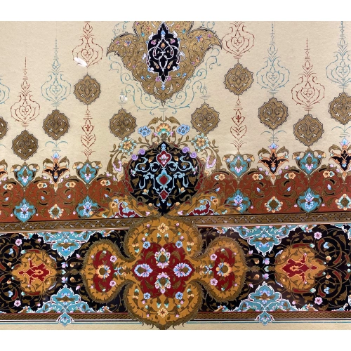 Fetih Suresi Gerçek Altın Tezhipli Hat Tablo 103x130 cm