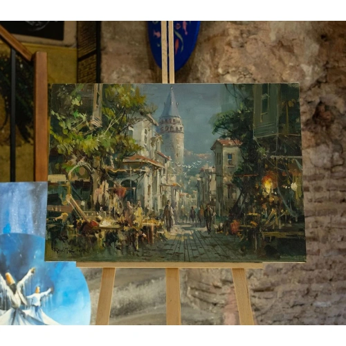 Galata Tower Istanbul Oil Painting