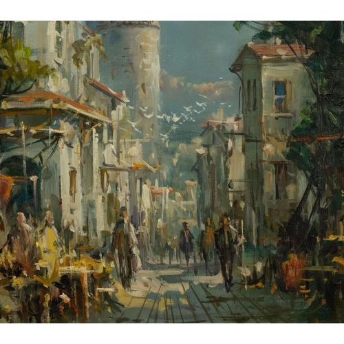 Galata Tower Istanbul Oil Painting
