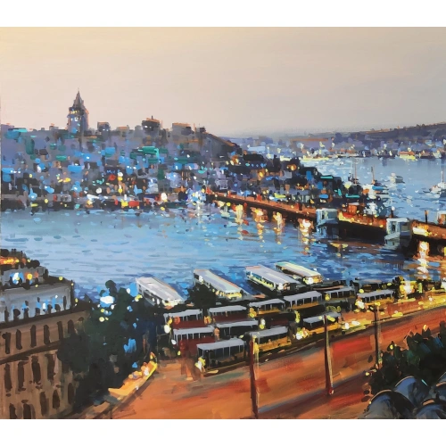 Haliç Altın Boynuz İstanbul Manzarası 60x140 cm