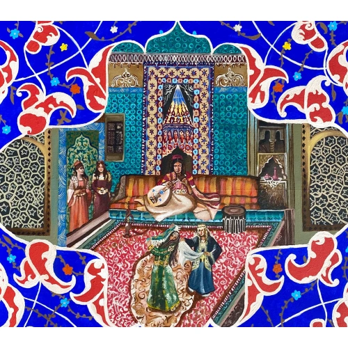 Hürrem Sultan ve Cariyeler Osmanlı Haremi 74x114cm