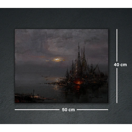 İstanbulda Tekneler 40x50cm