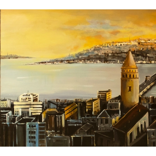 İstanbul Tarihi Yarımada Kanvas Tablo 60x140 cm