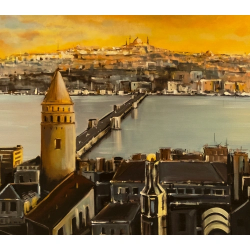 İstanbul Tarihi Yarımada Kanvas Tablo 60x140 cm