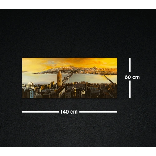 İstanbul Tarihi Yarımada Kanvas Tablo 60x140 cm