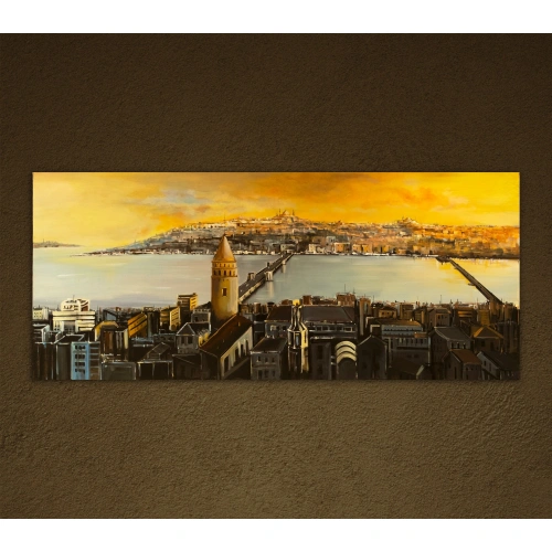 İstanbul Tarihi Yarımada Kanvas Tablo 60x140 cm