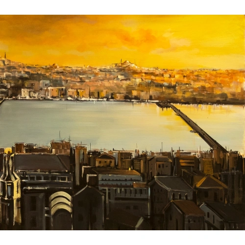 İstanbul Tarihi Yarımada Kanvas Tablo 60x140 cm