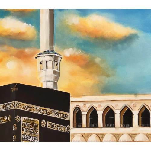 Kabe Mescid El Aksa Yağlı Boya Tablo 80x80 cm