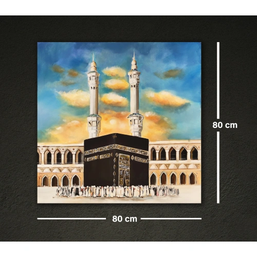 Kabe Mescid El Aksa Yağlı Boya Tablo 80x80 cm