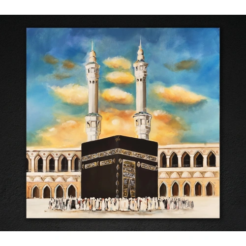 Kabe Mescid El Aksa Yağlı Boya Tablo 80x80 cm
