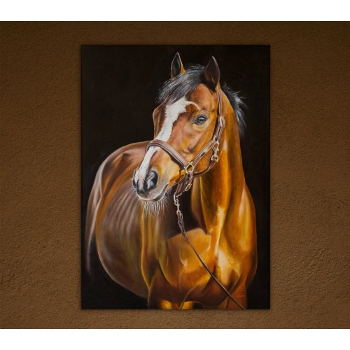 Kahverengi At Yağlıboya Tablo 50x70cm