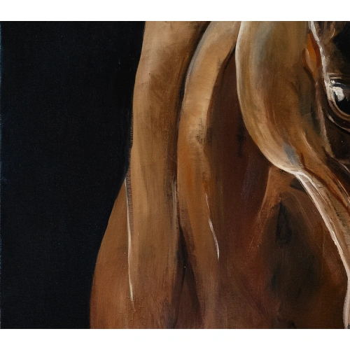 Kahverengi At Yağlıboya Tablo 80x120cm