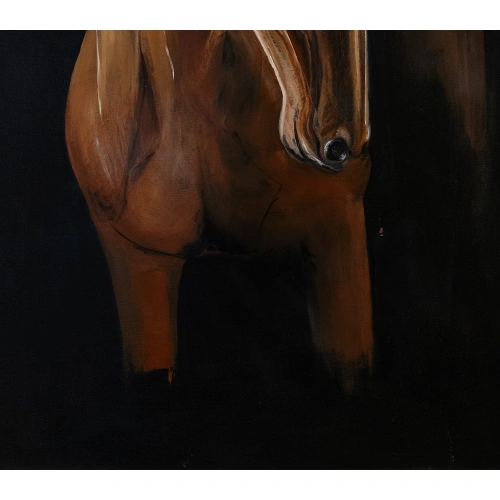 Kahverengi At Yağlıboya Tablo 80x120cm