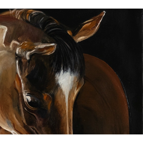 Kahverengi At Yağlıboya Tablo 80x120cm