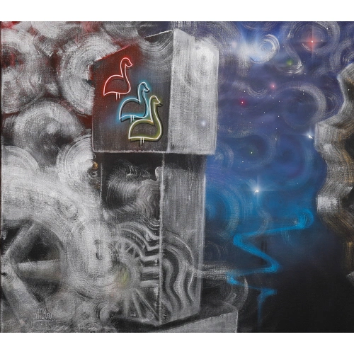 Kanatlı Kız Modern Kanvas Tablo 70x130cm