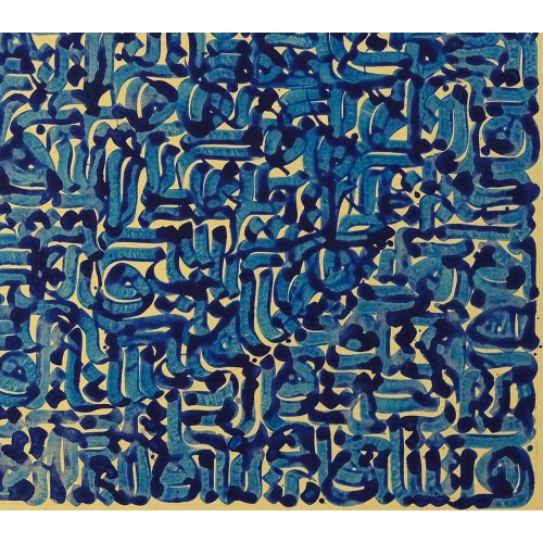 Karalama Tarzında İstanbul Manzarası Modern Kanvas Tablo 77x81 cm