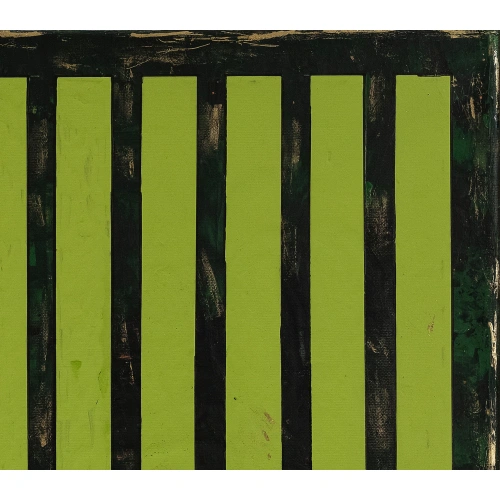 La İlahe İllallah Kufi Yeşil Kanvas Tablo 70x90 cm