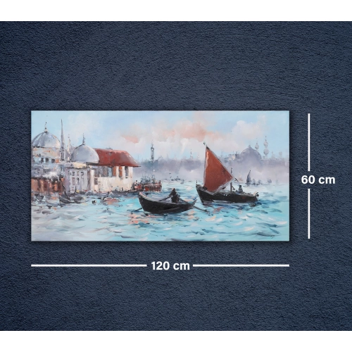 Ortaköyde Tekneler İstanbul Manzarası 60x120cm