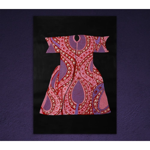 Ottoman Sultan Caftan Pink and Purple Ottoman Robe 70X100