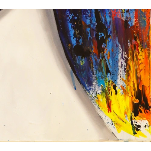 Renkli At Yağlı Boya Kanvas Tablo 50x70 cm