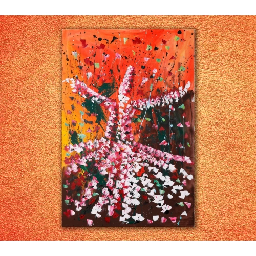 Renkli Semazen Modern İslami Tablo 80x120cm