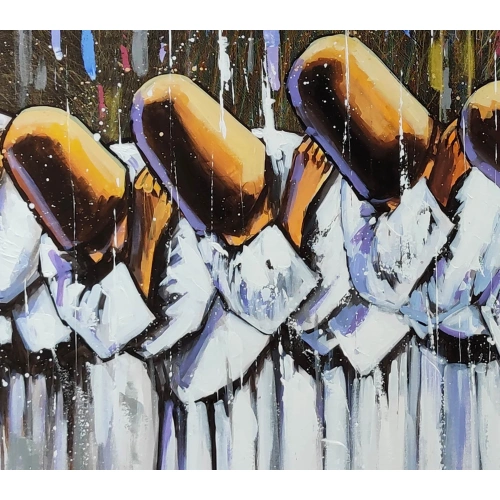 Selam Veren Dervişler Kanvas Tablo 100x150 cm