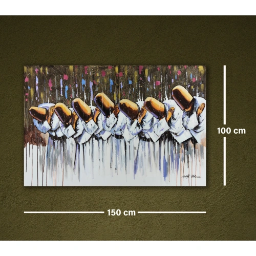Selam Veren Dervişler Kanvas Tablo 100x150 cm