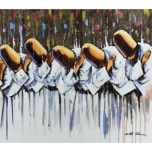 Selam Veren Dervişler Kanvas Tablo 100x150 cm