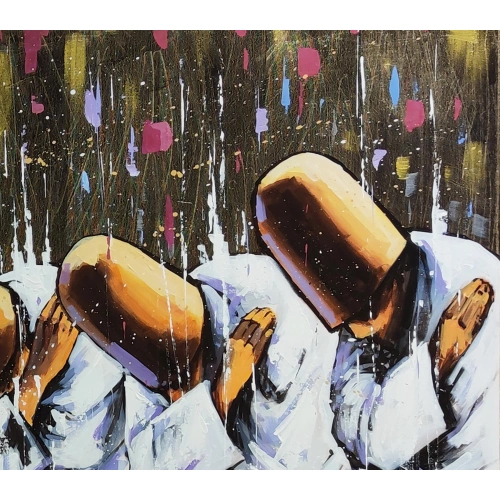 Selam Veren Dervişler Kanvas Tablo 100x150 cm