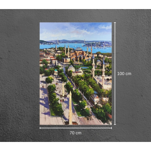 Sultanahmet Meydanı ve Aya Sofya Yağlı Boya Tablo 70x100 cm
