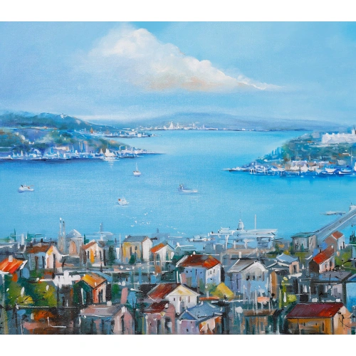 Tarihi Yarımada Panoramik İstanbul Manzarası 60x120cm