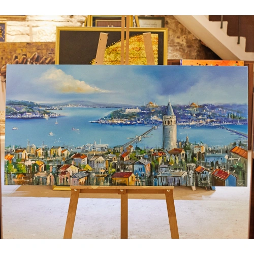 Tarihi Yarımada Panoramik İstanbul Manzarası 60x120cm