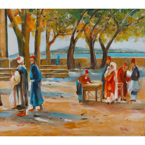 Üsküdar Çeşmesi Eski İstanbul Yağlı Boya 50x60 cm